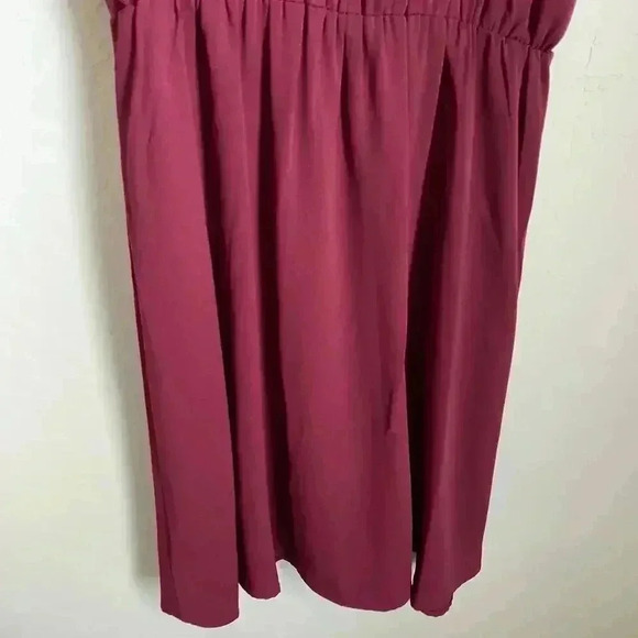 A New Day Wrap Front Dress Wine Red Size Small - Picture 8 of 8
